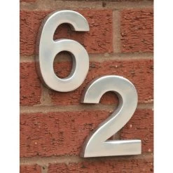 Polished Aluminium Bold Rear Fix Numbers