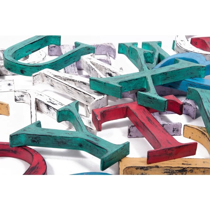 “Vividly Vintage” 7" Fabricated Steel Alphabet 4 “Vividly Vintage” 7" Fabricated Steel Alphabet - Image 2