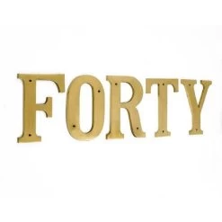 195mm (8") Soild Brass Letters