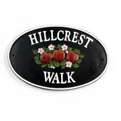 "Appleton" Cast Iron Effect Oval House Name Sign