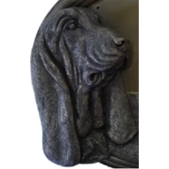 House Number Sign - Bronze Finish - Basset Hound -House Sign Discount Store Bassett Bronze Oval close up