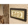 "Summer Grapes" Large Iron & Tile House Number Sign 2 "Summer Grapes" Large Iron & Tile House Number Sign -House Sign Discount Store Blackironceramichousenumberplaque6 1