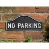 Arched Cast Iron No Parking Sign -House Sign Discount Store CI Arched no parking Sign 2