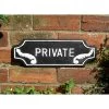 Lozenge Shaped Private Sign In Cast Iron -House Sign Discount Store CI Lozenge Private Sign 3