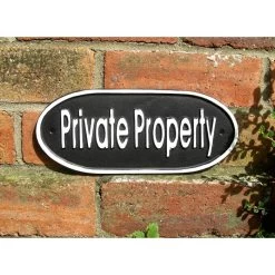 Cast Iron Private Property Sign