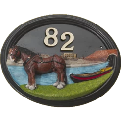 House Sign - Hand Painted - Canal Boat