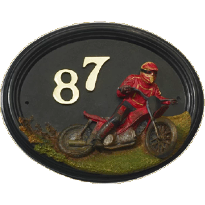 Hand Painted "Macio Motocross" House Sign 3 Hand Painted "Macio Motocross" House Sign