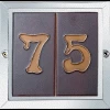 Double Plain Tile Number Frame -House Sign Discount Store Double Chrome House Number Frame 2