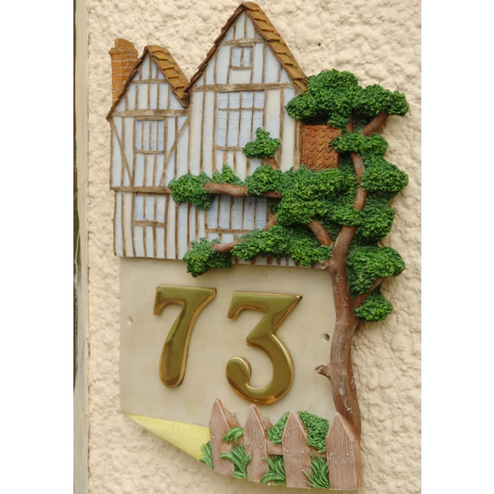 Hand Painted "Tudor Mansion" Architectural House Sign 3 Hand Painted "Tudor Mansion" Architectural House Sign