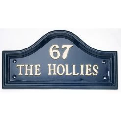 Blue Traditional House Name Sign -House Sign Discount Store Holies blue house name plaque alone 1