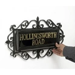 Ornate Wrought Iron Scroll Frame -House Sign Discount Store JULY28 1