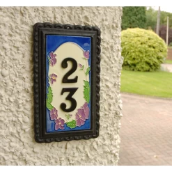 "Spring Lilac" Large House Number Plaque