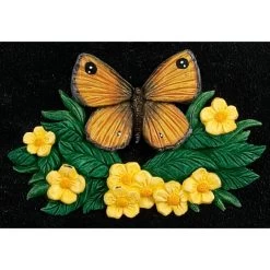 “Orangetip Meadow” Butterfly Cast Iron Effect House Name Sign 5 “Orangetip Meadow” Butterfly Cast Iron Effect House Name Sign -House Sign Discount Store Orange butterfly house name sign close 1