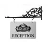 Pimlico Manor Hand Cast Hanging Shop Sign Bracket -House Sign Discount Store Reception sign flat 2