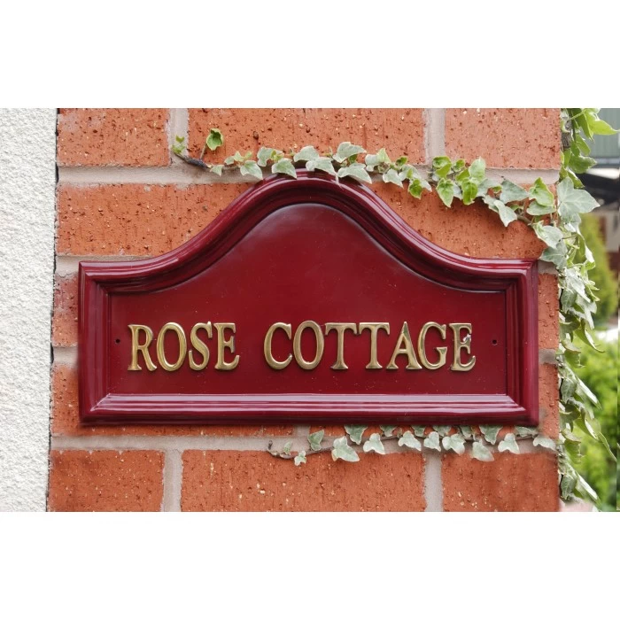 House Name - Red Traditional Signs (16" Wide)
