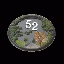 "Brushford Hill Cottage" Hand Painted Countryside House Sign