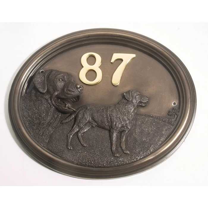 House Sign - Bronze Finish - Labrador 3 House Sign - Bronze Finish - Labrador