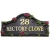 Pink Rose Hand Painted Double Sided House Name Sign 1 Pink Rose Hand Painted Double Sided House Name Sign -House Sign Discount Store SP252 pink copy 2
