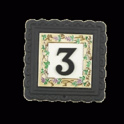 "Summer Grapes" Small Iron & Tile House Number -House Sign Discount Store SP5008S Large 1