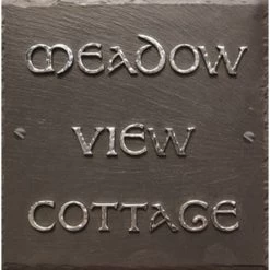 Large Square Slate Effect House Number Sign