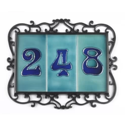 Treble Black Ornate Number Tile Frame