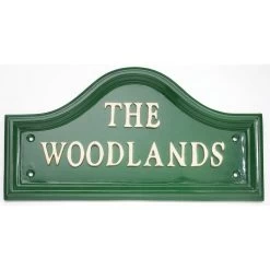 Green Traditional House Name Signs -House Sign Discount Store Woodlands green house name plaque alone 1
