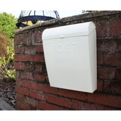 “Alpine Peaks” Cream Contemporary Post Box 20 “Alpine Peaks” Cream Contemporary Post Box -House Sign Discount Store alpine peaks cream contemporary post box