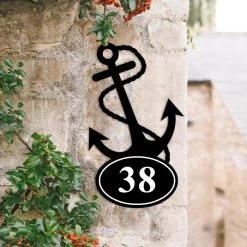 Anchor Iron House Number Sign -House Sign Discount Store anchor iron house number sign