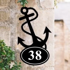 Anchor Iron House Number Sign -House Sign Discount Store anchor iron house number sign 2