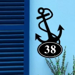 Anchor Iron House Number Sign -House Sign Discount Store anchor iron house number sign 3