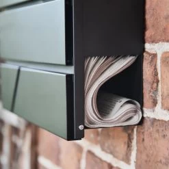 "Arlington" Black Modern Wall Mounted Post Box & Newspaper Holder -House Sign Discount Store arlington black modern wall mounted post box 9