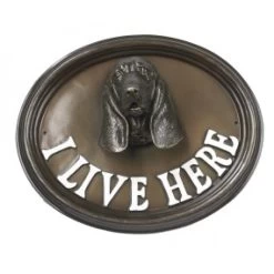 House Sign - Basset Hound - I Live Here