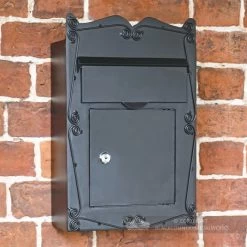 "Mulrose" Slim Wall Mounted Post Box 18 "Mulrose" Slim Wall Mounted Post Box -House Sign Discount Store bcmw lb1010 s blk decorative black post box 1
