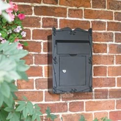 "Mulrose" Slim Wall Mounted Post Box 15 "Mulrose" Slim Wall Mounted Post Box -House Sign Discount Store bcmw lb1010 s blk robust designed tradtional style post box 1