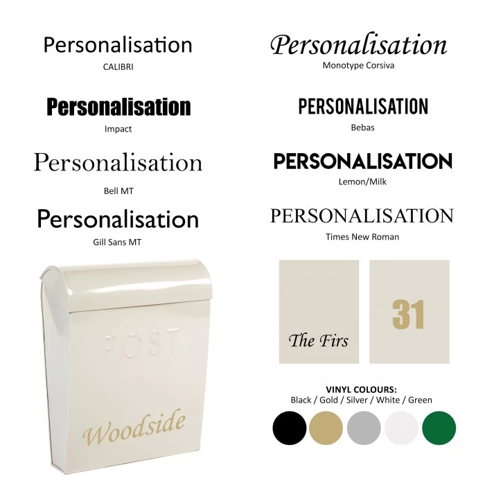 “Alpine Peaks” Cream Contemporary Post Box 4 “Alpine Peaks” Cream Contemporary Post Box - Image 2