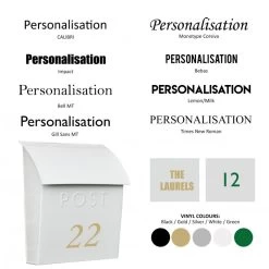 Cream Contemporary Post Box With Lock -House Sign Discount Store bcmw product fonts lb1153 lock crm