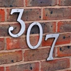 6" Numbers - Heavy Bright Chrome Big ’N’ Bold -House Sign Discount Store big chrome house number signs 1 1