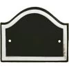 Blank Arched House Number Plaque - Black Iron & White -House Sign Discount Store black white ached house sign 1