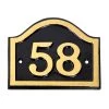 Black & Gold Painted Arched Number Sign -House Sign Discount Store black and gold house number sign