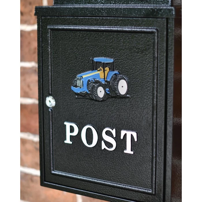 Black & Blue "Oxford" Tractor Wall Mounted Post Box - Image 6
