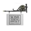 "Merton Hall" Hanging Shop Sign With Brass Door Number -House Sign Discount Store black brass Bracket
