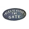 Black Iron 'Please Close The Gate' Sign -House Sign Discount Store black iron please close the gate sign
