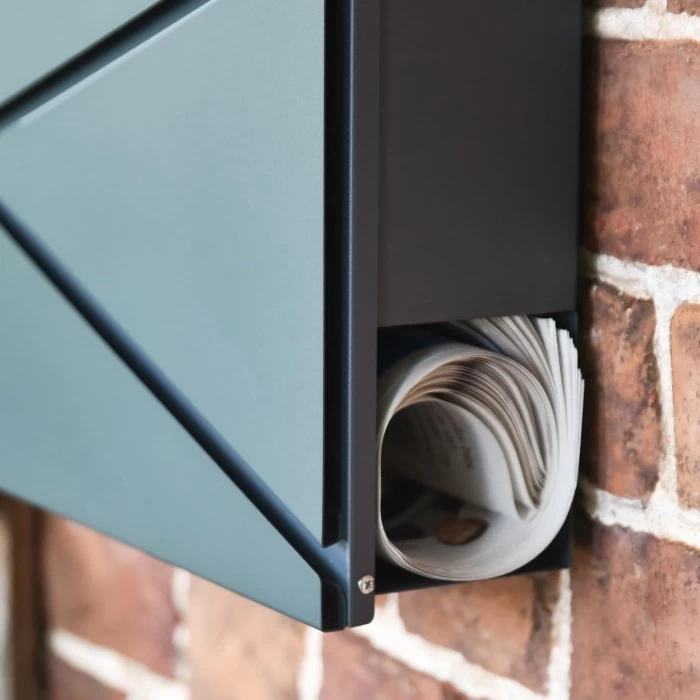 "Leading Edge" Wall Mounted Post Box & Newspaper Holder - Image 4