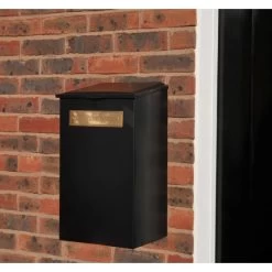 Large "Pevensey Square” Newspaper And Parcel Holder 15 Large "Pevensey Square” Newspaper And Parcel Holder -House Sign Discount Store black newspaper holder no door 2 1