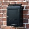Black "Oxford" Wall Mounted Post Box -House Sign Discount Store black oxford wall mounted post box