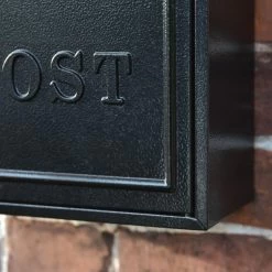 Black "Oxford" Wall Mounted Post Box -House Sign Discount Store black oxford wall mounted post box 4
