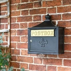 Black "The Suffolk" Post Or Parcel Box -House Sign Discount Store black suffolk post or parcel box