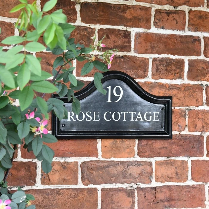 Black Traditional House Name Sign - Vinyl Letters 4 Black Traditional House Name Sign - Vinyl Letters - Image 2