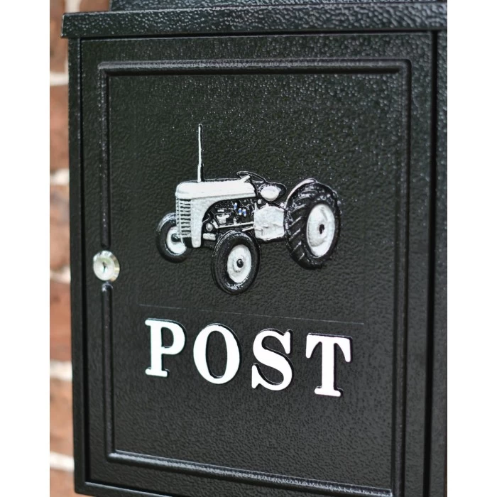 Black & White "Vintage Oxford" Tractor Wall Mounted Post Box - Image 6