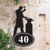 Blacksmith Iron House Number Sign -House Sign Discount Store blacksmith iron house number sign